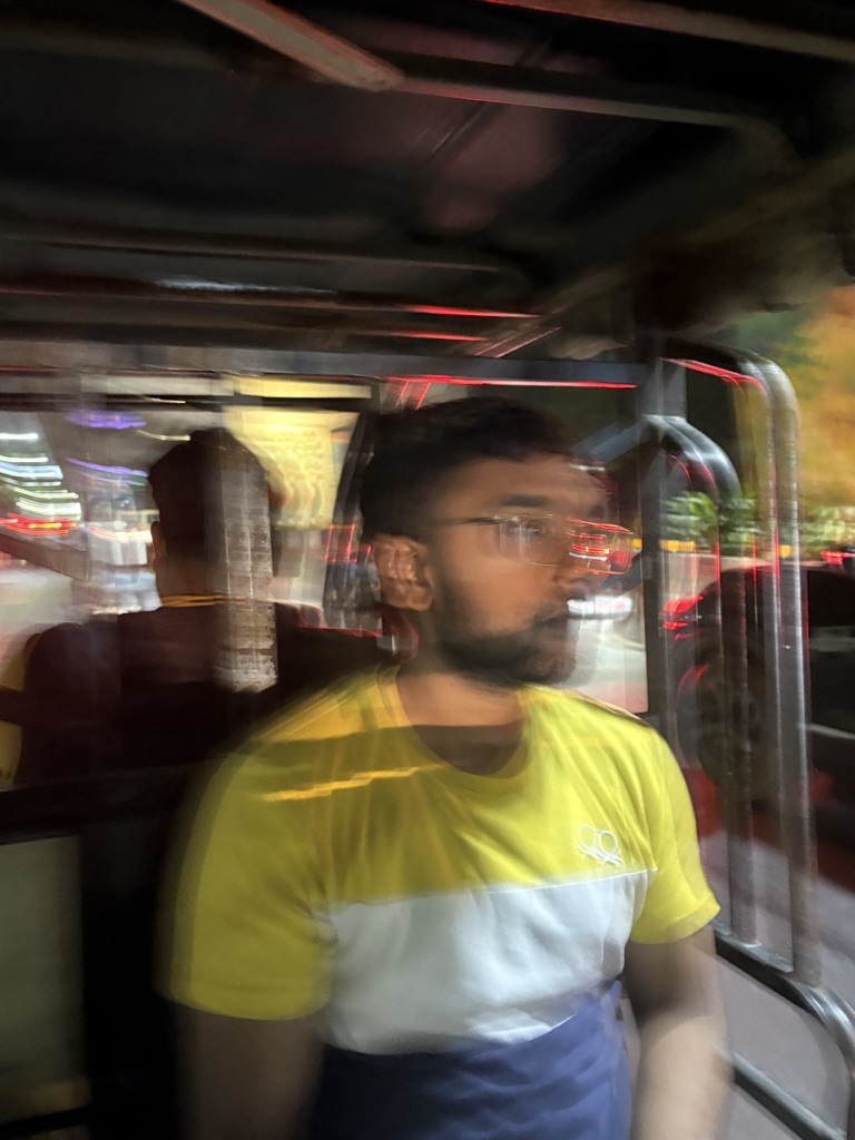 auto rickshaw ride at night